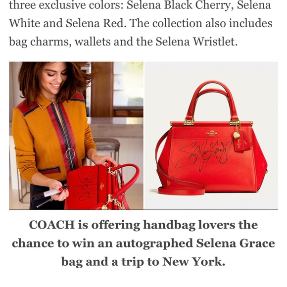 Selena Gomez signed COACH bag - Picture 7 of 10